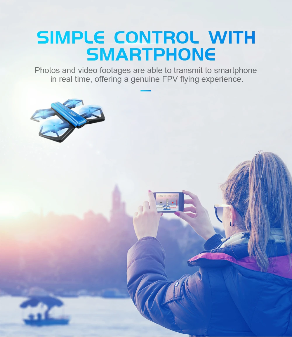 JJRC H43WH H43 складной Дрон 6 оси мини Дрон WI-FI FPV HD Камера Квадрокоптер с дистанционным управлением с удержания высоты G-sensor радиоуправляемого вертолета vs H37