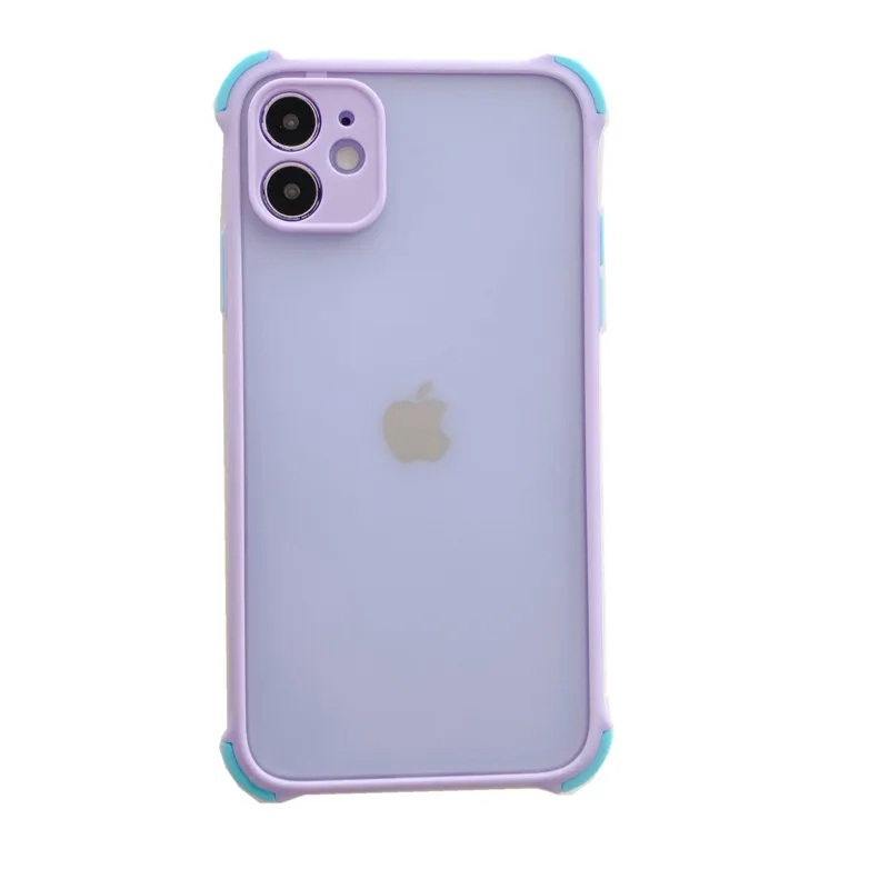 

Transparent four-corner pure silicone phone case for iPhone11 12Pro Max mini XR XS XSMax 8 7PluS anti-drop protective back cover
