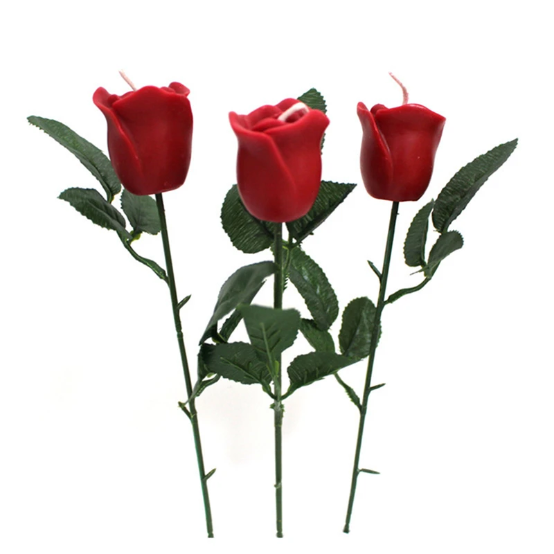 Rose Candle Flower Artificial Bridal Bouquet Long Plastic Stems Wedding Arrangements | Дом и сад