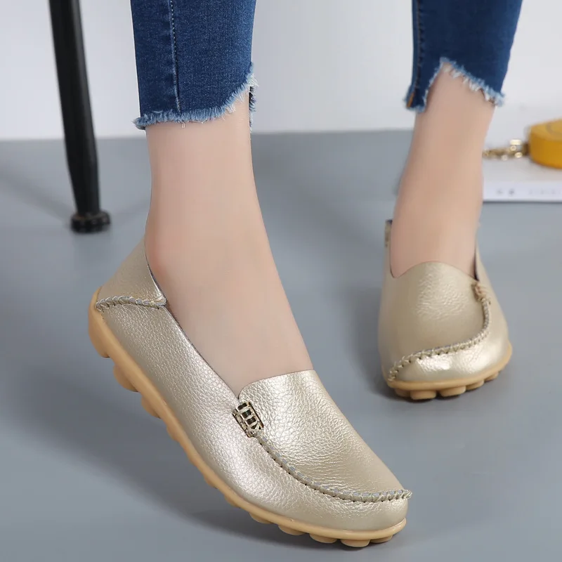 

Fashion Women Shoes Genuine Leather Ladies Moccasins Non-slip Comfortable Casual Shoes Woman Flats Shoes Women Loafers Footwear