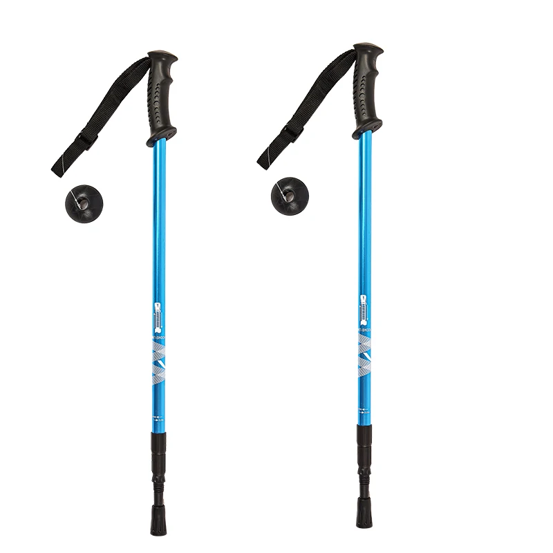 1 Pair Walking Sticks 3 in Telescopic Trekking Pole 6061 Aluminum Outdoor Sports Hiking Poles Cane Treking Accessories | Спорт и
