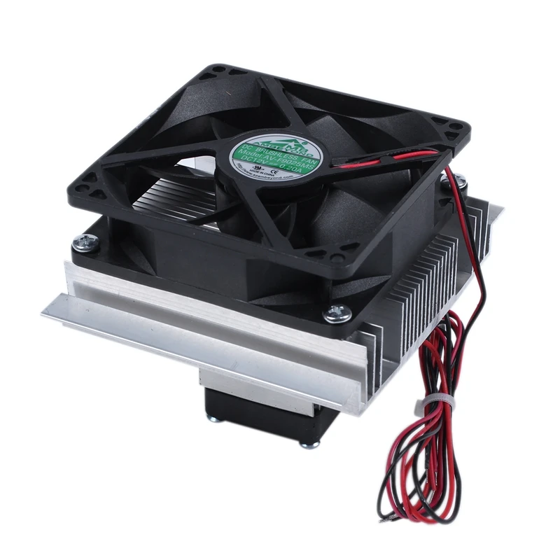 12V Thermoelectric Peltier Cooler Refrigeration Semiconductor Cooling System Kit Fan Finished Computer Components |