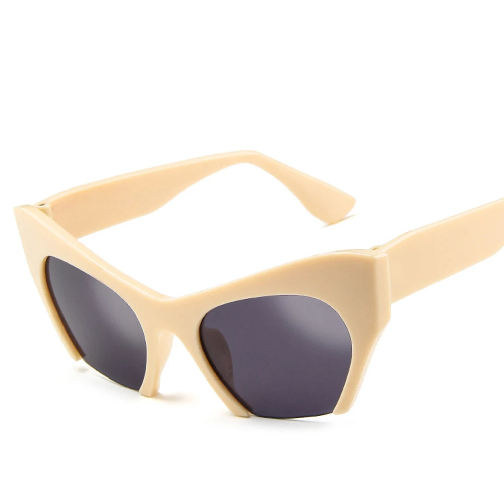

Unique Triangle Square Cat Eye Sunglasses For Women Vintage Luxury Brand Gradient Sun Glasses Female Hip Hop Silver Lens Eyewear