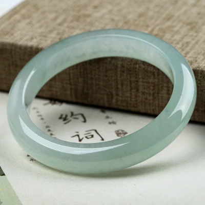 

zheru jewelry natural Myanmar jade 54-64mm light blue bracelet elegant princess jewelry best gift