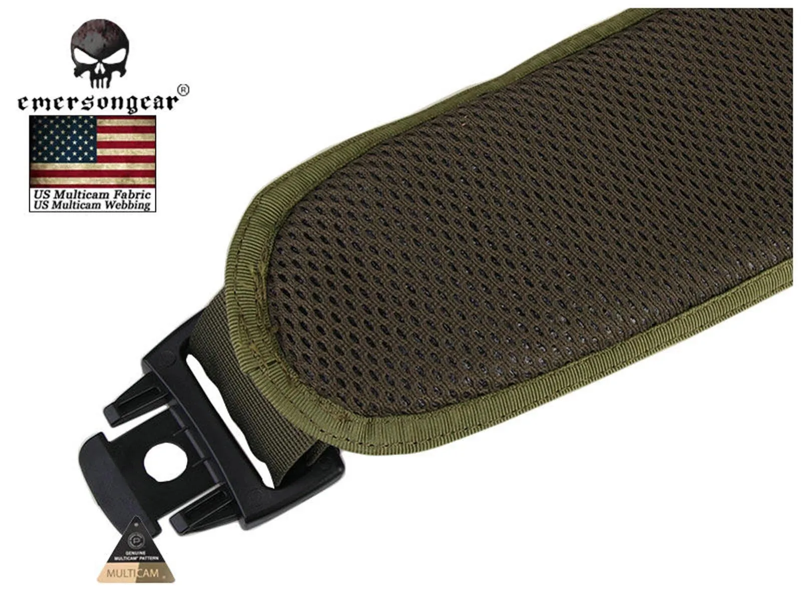 Мягкий поясной ремень EmersonGear Molle для страйкбола боевой Мультикам тропический EM9086