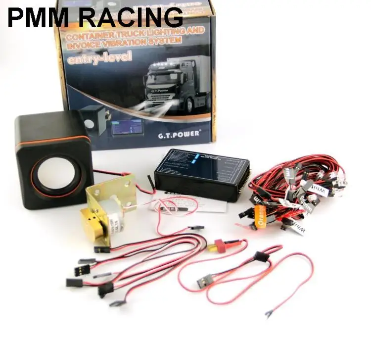 3 в 1 система освещения и голосовой вибрации для контейнерного грузовика 1/14 Tamiya RC