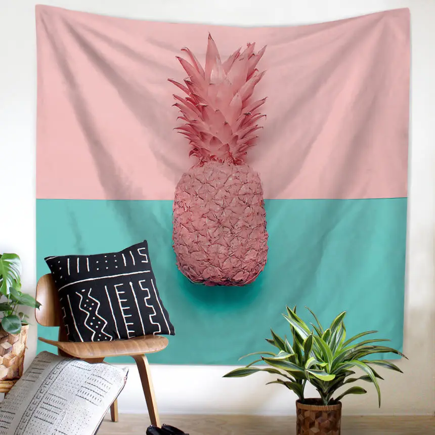 

Pineapple Cactus Multifunctional Tapestry Wall Hanging Living Room Bedroom Wall Hanging Girl Heart Dormitory Background Wall