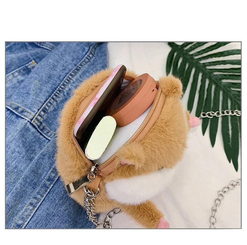 Милый мультфильм круглый толстый хомяк Пикачу ловушка для мышей плюшевый рюкзак