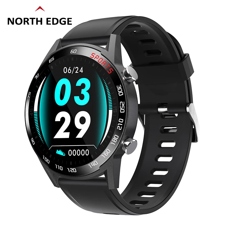 

Смарт-часы NORTH EDGE мужские водонепроницаемые, спортивные Смарт-часы IP67 с пульсометром, тонометром, уведомлениями о звонках и сообщениях