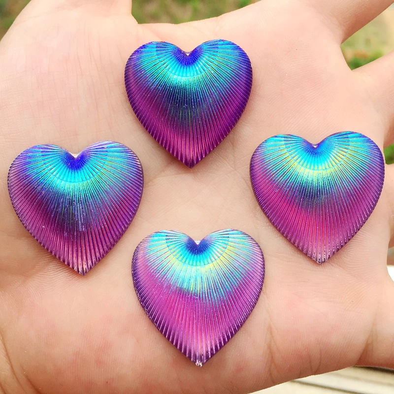 Стразы из смолы в форме ракушки с большими круглыми и сердцами плоские кристаллы