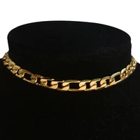 punk rock cuban choker necklace clavicle chain on the neck jewelry mujer gold color stainless steel link chains for women gift