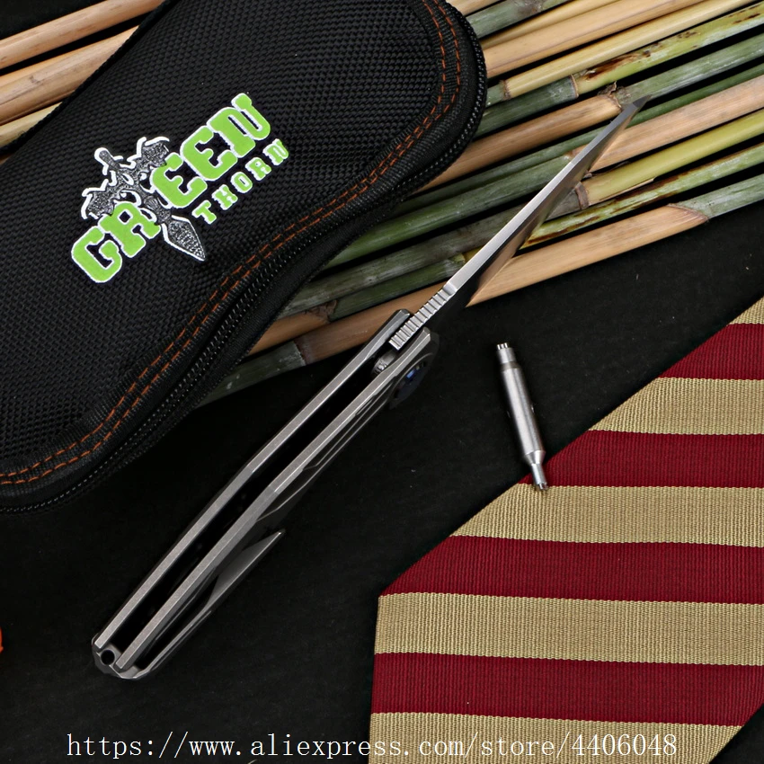 Складной нож Green Thorn Kami Flipper клинок K110 с титановой ручкой для ежедневного