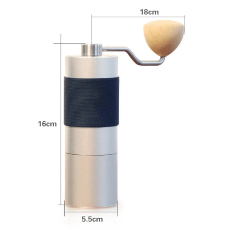 

Manual Coffee Grinder Hexagon Stainless-Steel Conical Burr Suit for Espresso Portable High Performance Coffee Mill