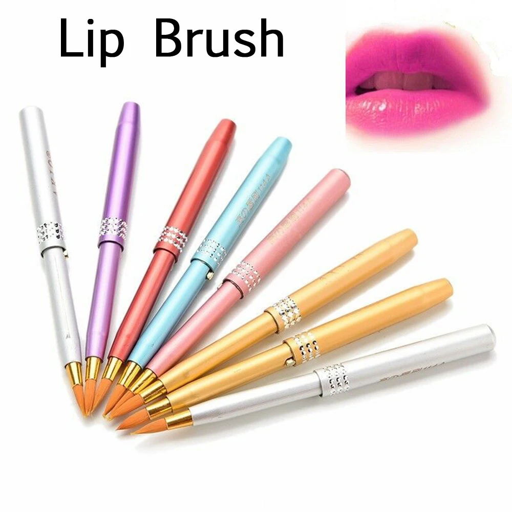 1 шт. кисть для губ с металлической ручкой аппликаторы блеска блеск помады