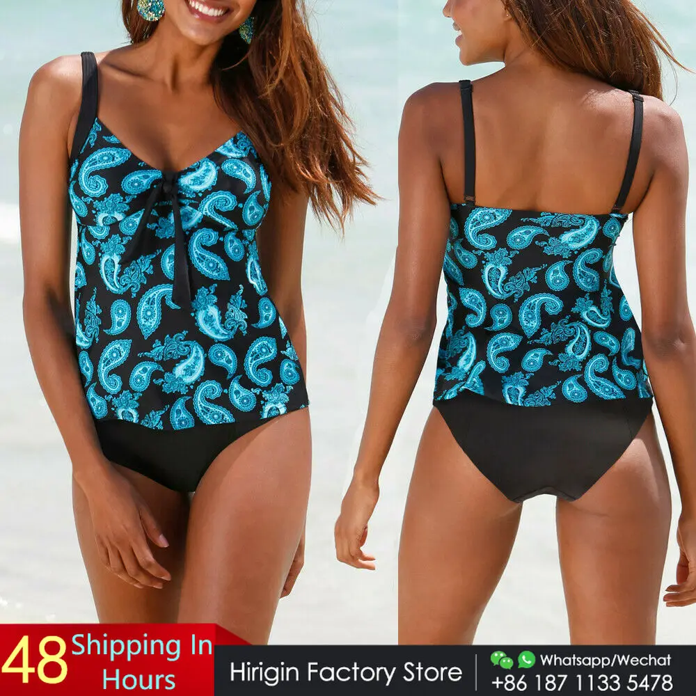 Комплект из двух предметов женский купальник 2019 новый танкини с цветочным