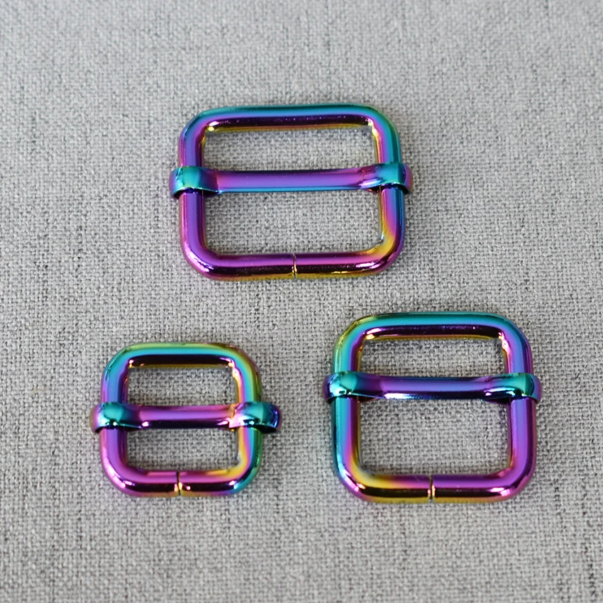 

10 шт. металлическая Регулировочная пряжка 15 мм 20 мм 25 мм красочные поясом петля для ремни сумки рюкзак аксессуары собачьих ошейников застеж...