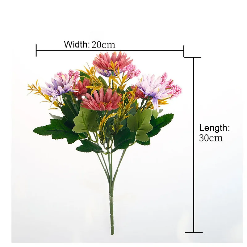 

1 Bouquet 7 heads Artificial Flower Hydrangea Silk Fake Flower Wedding Decoration Valentine's Day Festival Party Home Decor