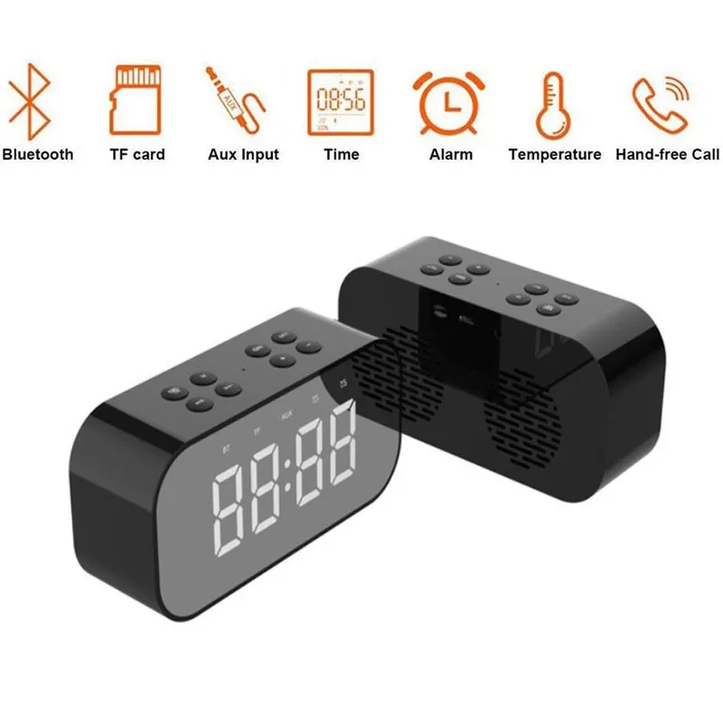 Bluetooth колонка будильник радио светодиодный цифровой дисплей таймер с функцией