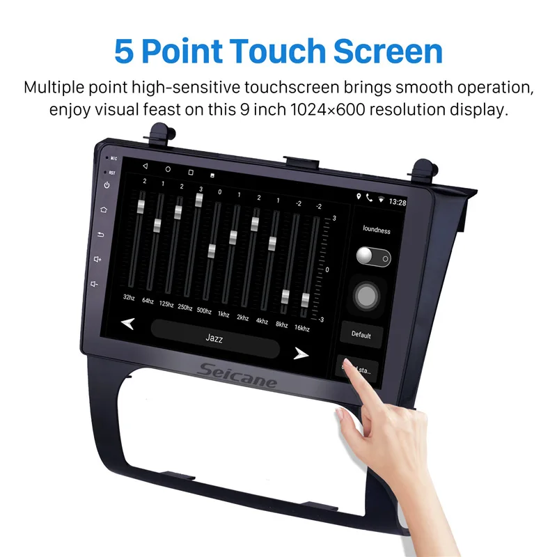Мультимедийный проигрыватель Seicane Android 10 0 2 Гб ОЗУ 9 дюймов автомобильный