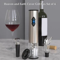 4 in 1 electric wine opener set automatic corkscrew wine bottle opener kit battery powered wine pourer for birthday party gift