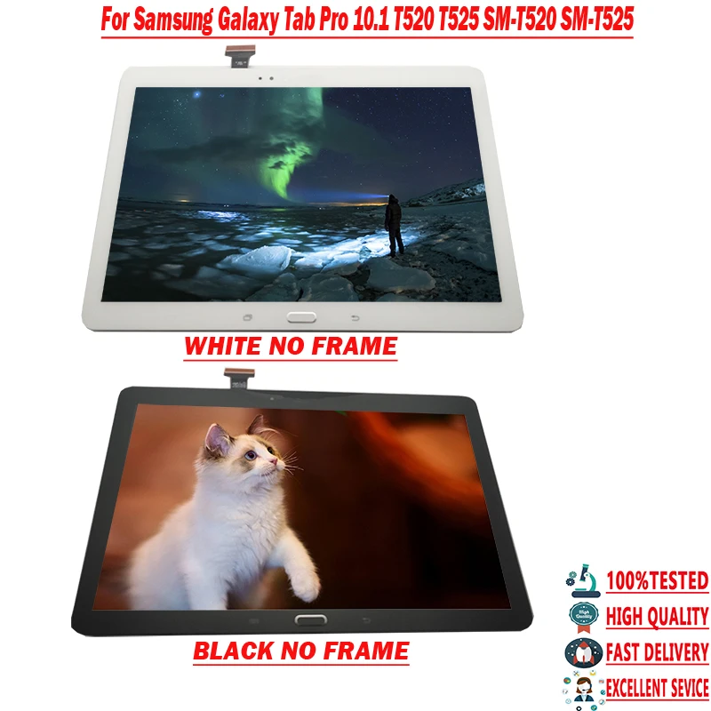 Для Samsung Galaxy Tab Pro 10 1 T520 T525 SM ЖК дисплей + сенсорный дигитайзер экран стекло в сборе