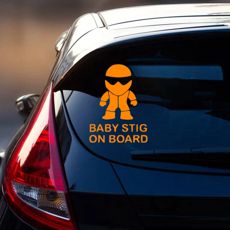 CS 1728# наклейки на авто Ребёнок Стиг борту водонепроницаемые машину наклейка для