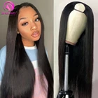 28-дюймовый прямой U-образный парик Sinuowei, бразильские прямые человеческие волосы, парики для женщин 180%, короткий Боб, безклеевой, средний U-образный парик
