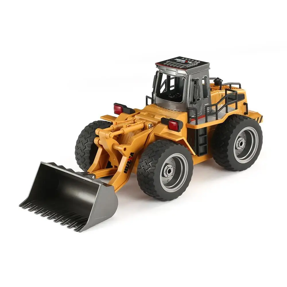 Горячая HUINA 1520 RC металлический бульдозер 6CH 1/18 2,4 GHz RTR фронтальный погрузчик Инженерная игрушка с дистанционным управлением строительный трактор