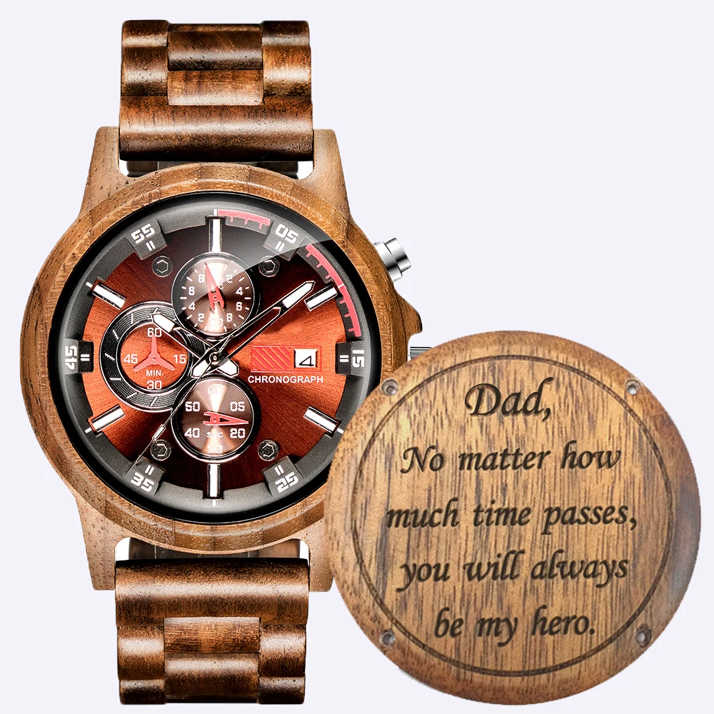 

Творческий мужской роскошный бренд часов спортивные Стиль часы Зебра грецкого ореха черный сандалового дерева Хронограф Мужские кварцевы...