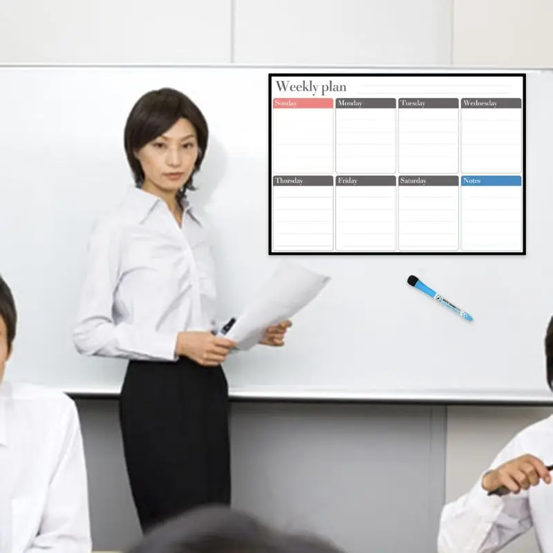 

A3 Magnetic Weekly Planner Whiteboard Fridge Magnet Daily Message Drawing Notes