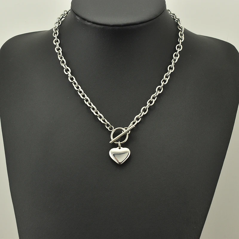 Ramos Simple Love Heart Charm Pendant Necklace 925 Clasp Chain For Women Jewelry Gifts | Украшения и аксессуары