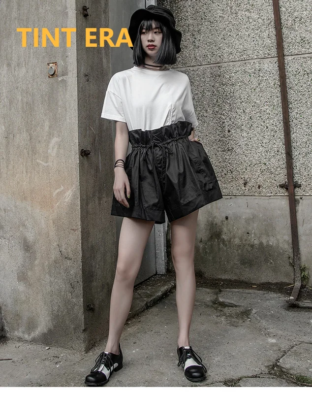 

TINT ERA Recommended Summer Women's Shorts Women Dark Wind Loose High Waist Slim Pants Short Feminino Harajuku Y2K