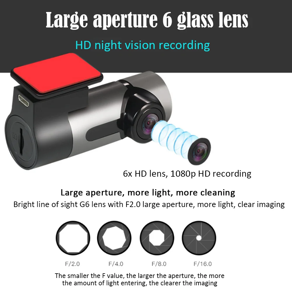 Автомобильный видеорегистратор G6 мобильный беспроводной Wi Fi парковочный