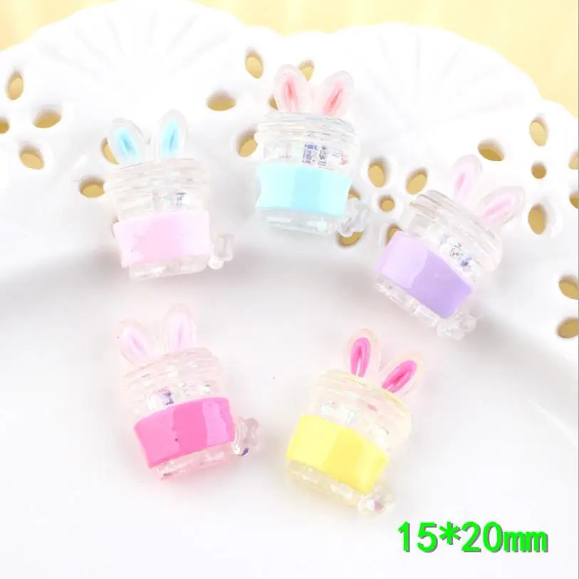 

Miniature Simulation rabbit cup Resin Flatback Ornaments Diy Handmade Accessories