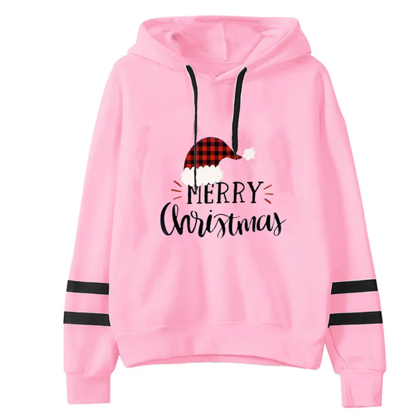 Розовый Для женщин кофты в полоску одежда с длинным рукавом принтом