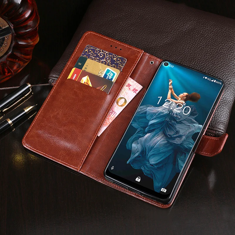 Для Oukitel C17 Pro Чехол 6," Роскошные Чехлы для телефона, сумки в виде ракушки Crazy Horse кошелек кожаный чехол для Oukitel C17Pro чехол
