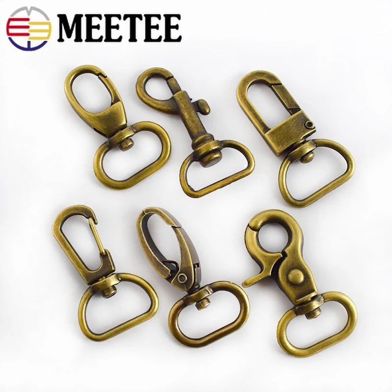 

Meetee 4/10/20pcs 2cm Bronze Snap Buckles Metal Lobster Cilps Hook DIY Bag Strap Hang Ring Buckle Hardware Accessories BF072