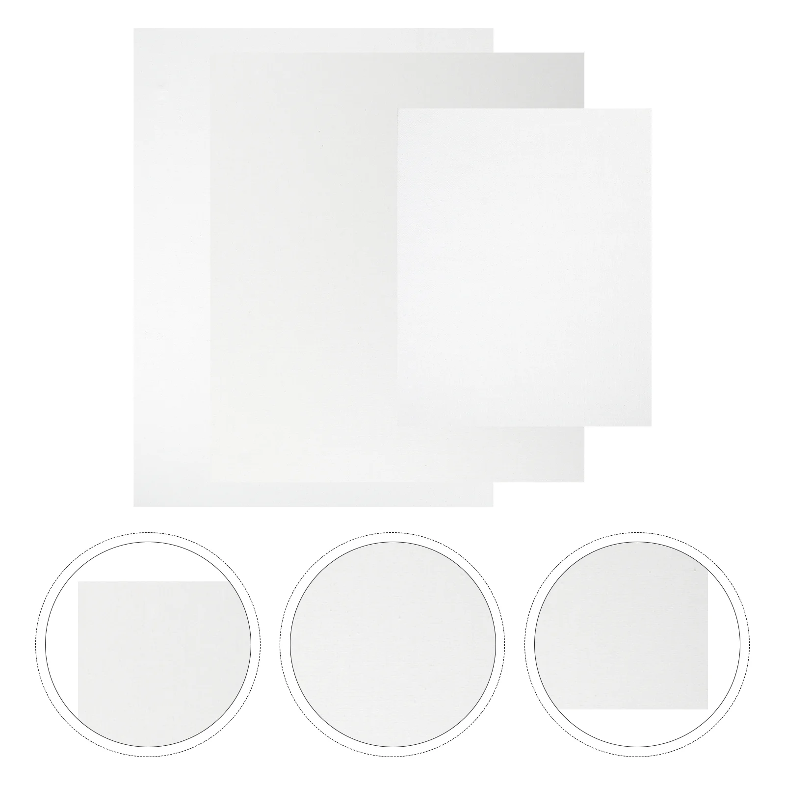 

3pcs Ultrathin Painting Canvas Panel Board Blank Drawing Board Art Painting Board