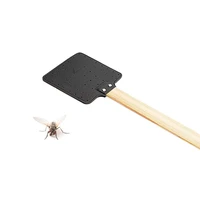 fly swatter pu leather manual fly swatter with wooden handle insect wasp pest control