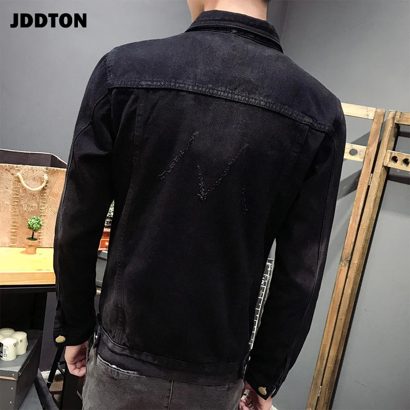 JDDTON Мужская Осенняя джинсовая куртка в стиле ретро Повседневная модная