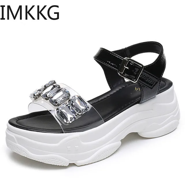 Женские туфли со стразами Женская обувь с пряжкой сандалии Crystal женские