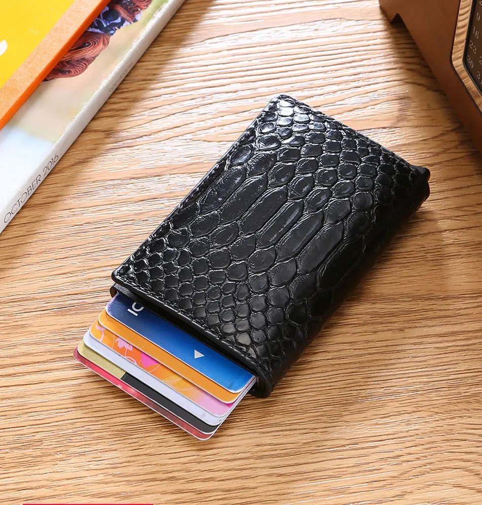DIENQI Смарт мужские кошельки Rfid, сумка для денег, магический мини тонкий кошелек, мужской маленький кожаный кошелек, тонкие сумочки из змеиной кожи Vallet Walet