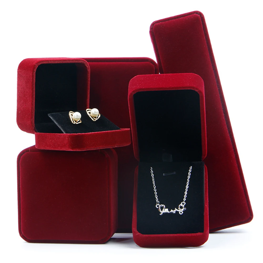 Коробка для ювелирных изделий органайзер дисплей колец серьги ожерелье браслеты