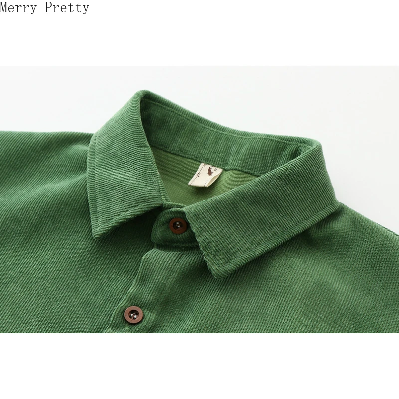 

Women Solid Corduroy Blouse Shirt Long Sleeve Turndown Collar Blouse Female Top Blouse Casual Loose Ladies Top Shirt