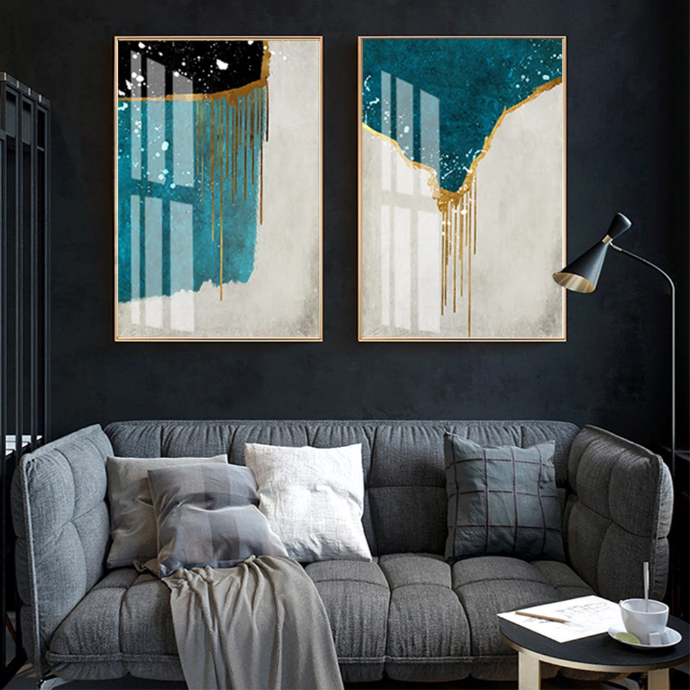 

Large Abstract Canvas Painting Golden Years Posters And Prints Nordic Oil Paintings For Living Room Wall Art Home Decor