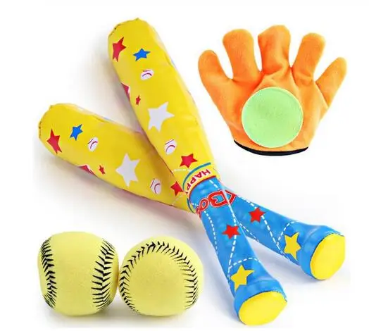 

Children's baseball suit sports toys 4-piece baseball sticky target outdoor parent-child toys leisure sports toys