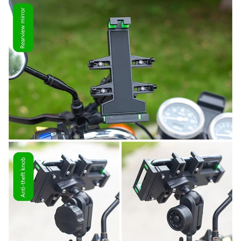 a02 universal motorcycle bike mobile phone holder aluminum bicycle riding bracket gps mount handlebar side mirror stand free global shipping