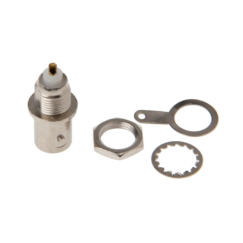 

10Pcs/Set BNC Female Nut Bulkhead Solder Connector Adapter For Video Surveillance