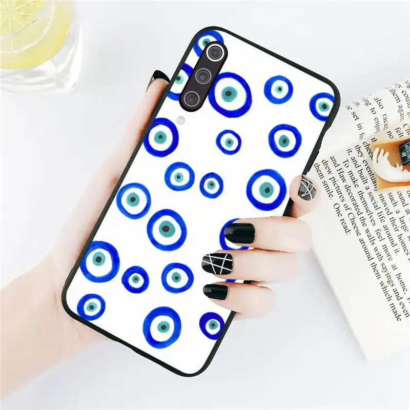 

Evil eye aesthetics pattern Phone Cases For Xiaomi Redmi note 7 8 9 t k30 max3 9 s 10 pro lite Luxury brand shell funda coque