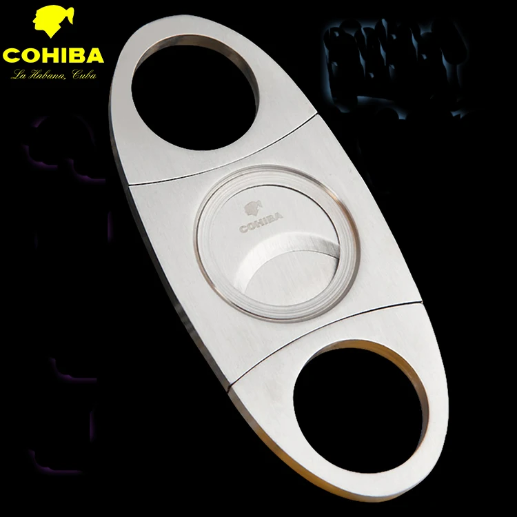 COHIBA сигары резак абсолютно нержавеющая сталь металл сигары резак гильотина сигары ножницы подарок портативные аксессуары для курения